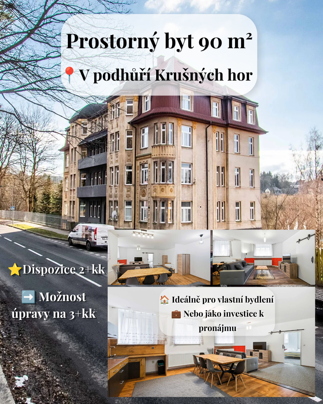 Prostorný byt 2+kk ve Vejprtech - Moskevská ulice