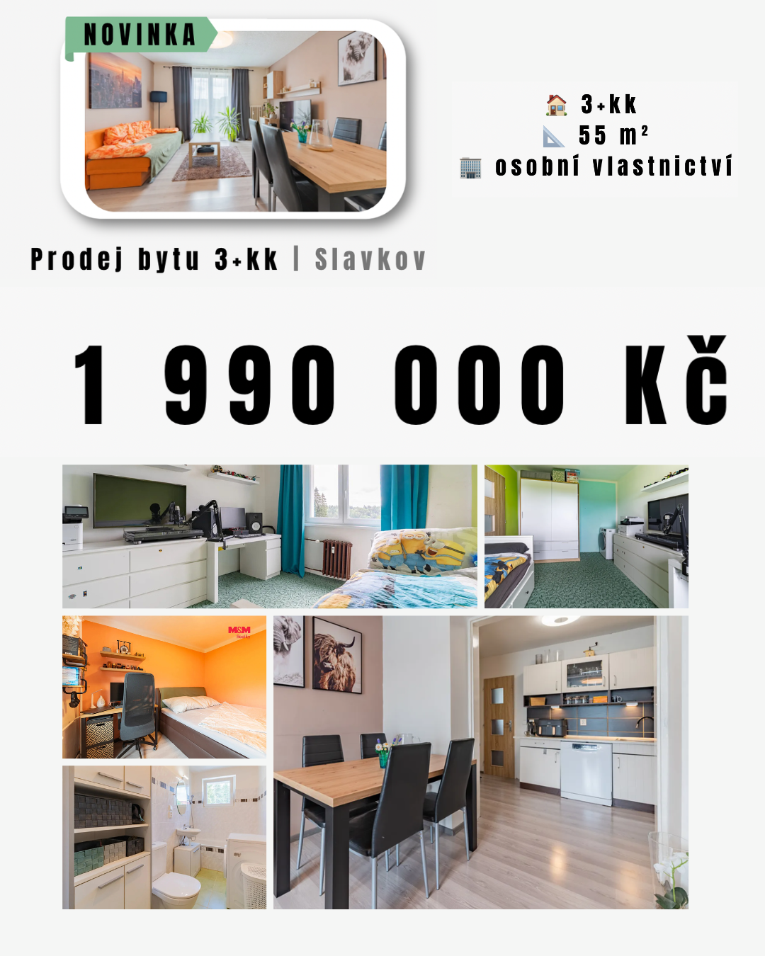 Prodej bytu 3+kk v Horním Slavkově
